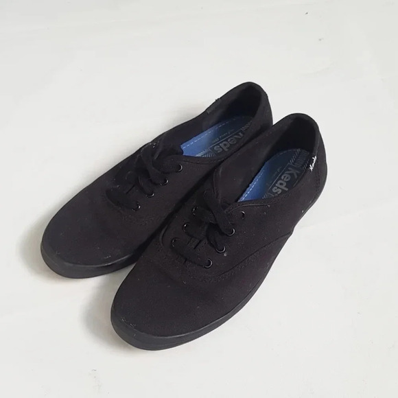 Keds low cut Canvas Black sz 7  US - Picture 2 of 6
